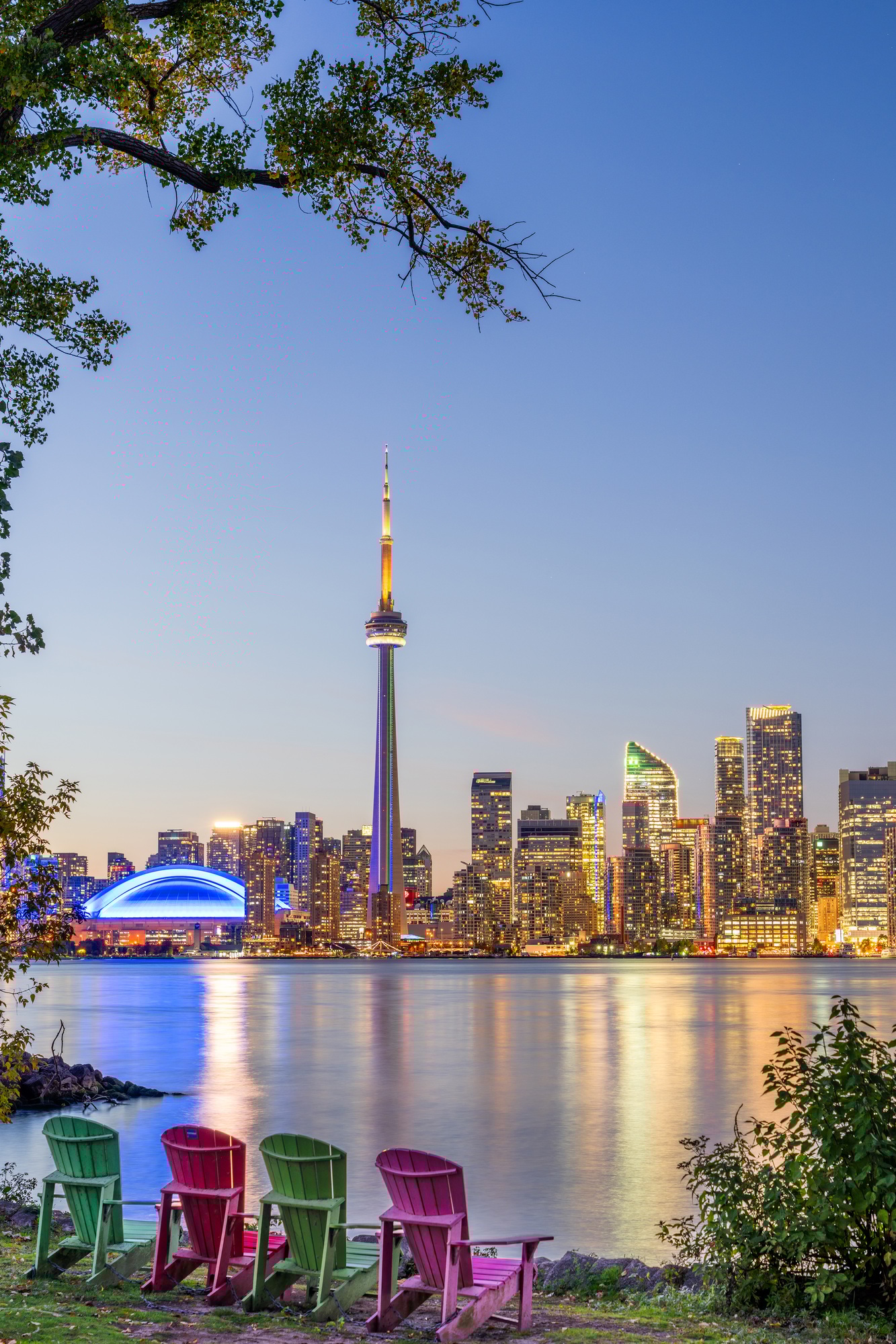 Toronto, Ontario, Canada Cityscape on Lake Ontario at Twilight